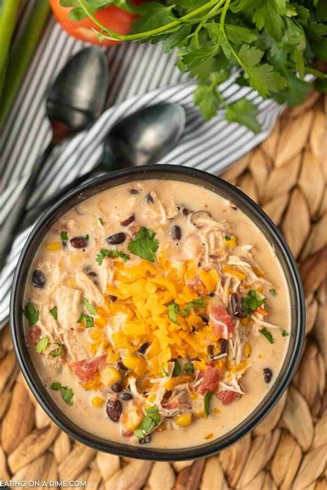 Crockpot Creamy Chicken Taco Soup Recipe Creamy Taco Soup