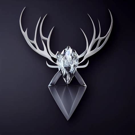 Stag Made From Diamonds Crystalline Regal Sleek Midjourney Openart