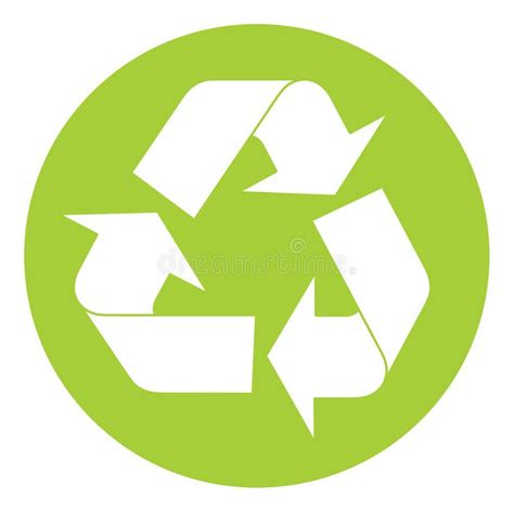 A Green Recycling Symbol With Arrows In The Center Royalty Illustration