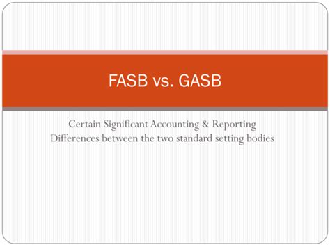 Fasb Vs Gasb