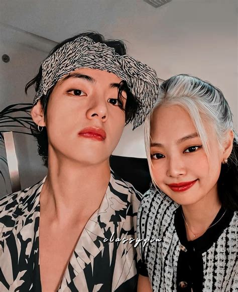 Taennie Taehyung X Jennie Couple Edit Cr On Pict 🏵️ Taehyung X