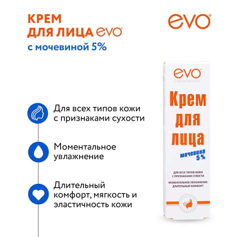 EVO/ЭВО Крем для лица с мочевиной 5% и ниацинамидом (витамин В3) для ...
