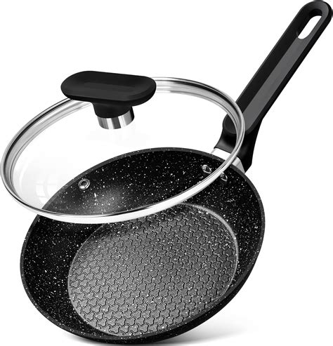 Michelangelo 20cm Small Frying Pan With Lid Non Stick Frying Pan With Lid 20cm Egg Frying Pan