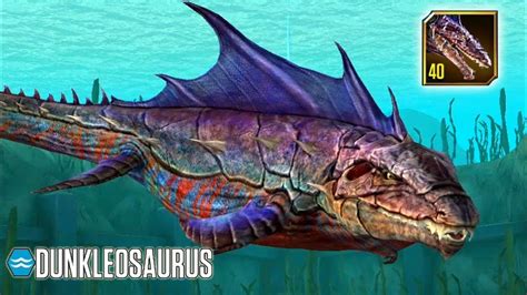 New Aquatic Hybrid Dunkleosaurus Max Level Jurassic World The Game