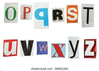 Letters Cut Out Newspaper Isolated On Stock Photo Shutterstock