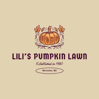 Placeit Harvest Farm Festival Logo Template Featuring Pumpkin Graphics