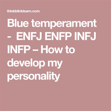 Blue Temperament Enfj Enfp Infj Infp Infp Enfp