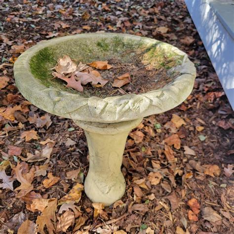 Cement Bird Bath BY DW EstateSales Org