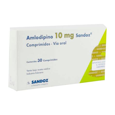 Amlodipino 10 Mg Sandoz 30 Comprimidos Punto Farma