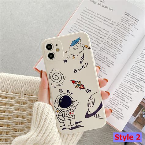 Cute Cartoon Space Astronaut Phone Case For Iphone 11 12 Pro Etsy