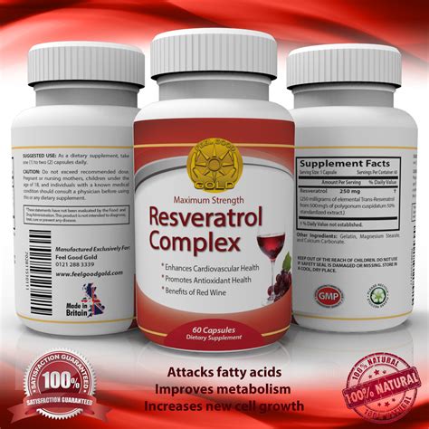 Resveratrol Supplement Polyphenols Trans Resveratrol