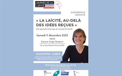 Conférence à venir à Blois sur la laïcité au delà des idées reçues