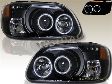 98 01 Ford Explorer Dual CCFL Halo LED Projector Headlights Tail