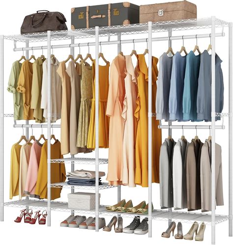 Neprock Percheros De Ropa Para Colgar Ropa Con Estantes Organizador