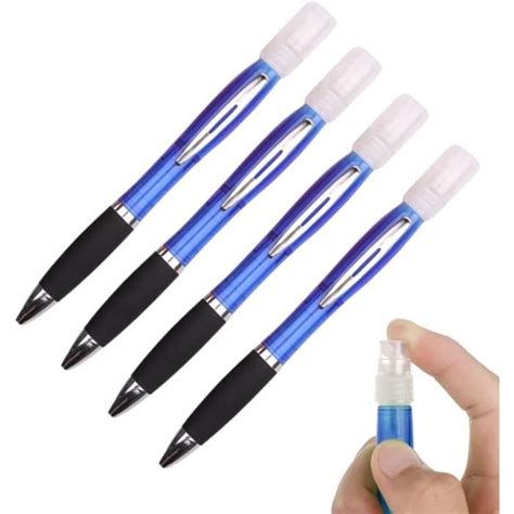 4x Stylo à Bille Rétractable avec Flacon Vide 3ml Rechargeable avec