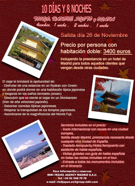 Viajes A Japón Miki Travel Agency Madrid Nueva Oferta De Viaje A