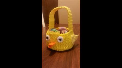 How To Crochet A Easter Basket Chicken Easter Basket Youtube