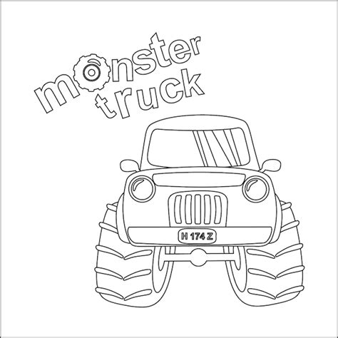 Seite Ausmalbilder Monstertrucks Kinder Bilder Kostenloser