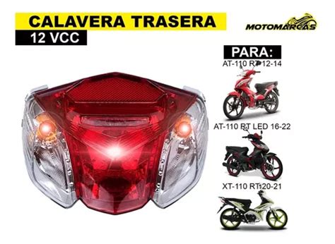 Calavera Trasera Con Led Mica Vcc Para Italika At Xt Meses Sin