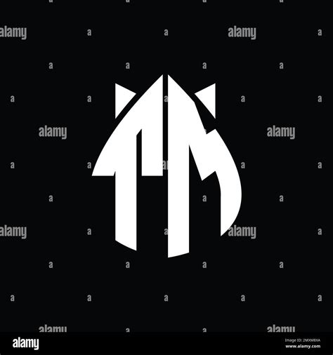 Tm Logo Monogram Drops Crown Abstract Shape Vector Images Design