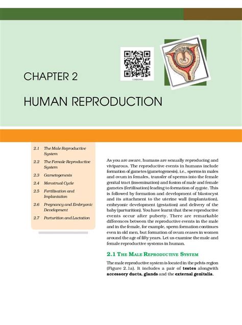 Ncert Book Class 12 Biology Chapter 2 Human Reproduction Pdf Aglasem