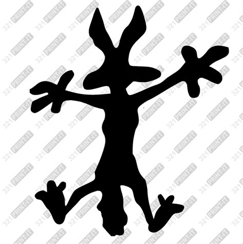 Wile E Coyote Hitting Wall Splat Wiley Vinyl Decal Sticker Etsy