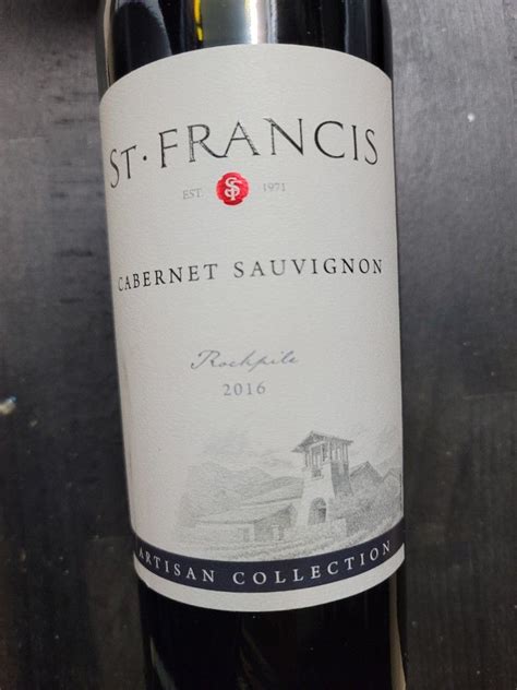 St Francis Cabernet Sauvignon Artisan Collection Rockpile Usa