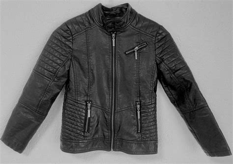 Biker Jacke Aus Lederimitat Mit Steppdetails Gr 140 Kaufen Auf Ricardo