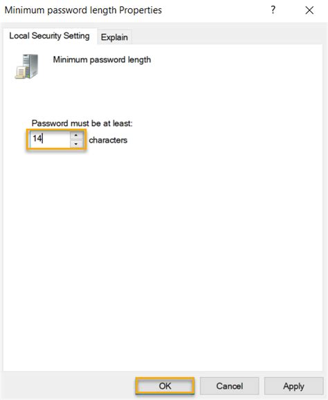 Ensure Minimum Password Length Is Set To 14 Or More Characters Cis Level 1