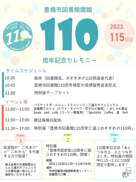 【中央図書館】豊橋市図書館開館110周年記念セレモニー 豊橋市図書館