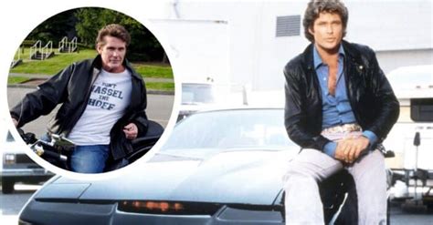 David Hasselhoff Breaks Out Knight Rider Leather Jacket And Kitt For