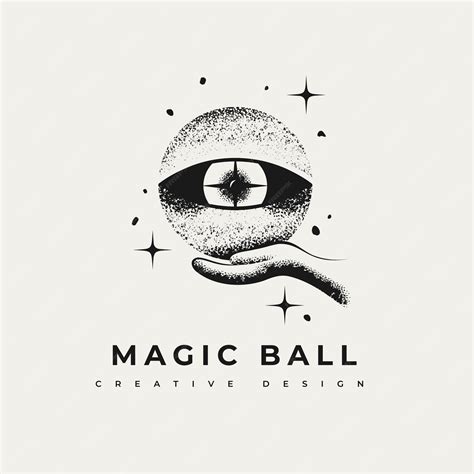 Premium Vector Magic Crystal Ball Future Logo Human Hand And Mystery