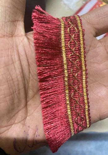 Single Sided Polyester Heavy Jhalar Lace Chapti Mtrs Crosia Lace