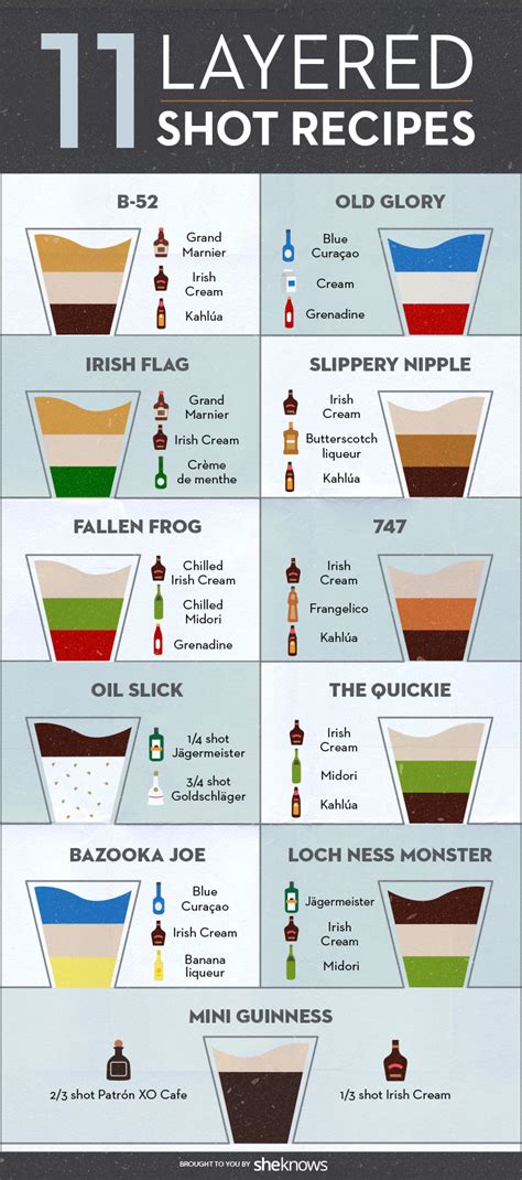 11 Layered Shot Recipes And How Exactly To Pour Them