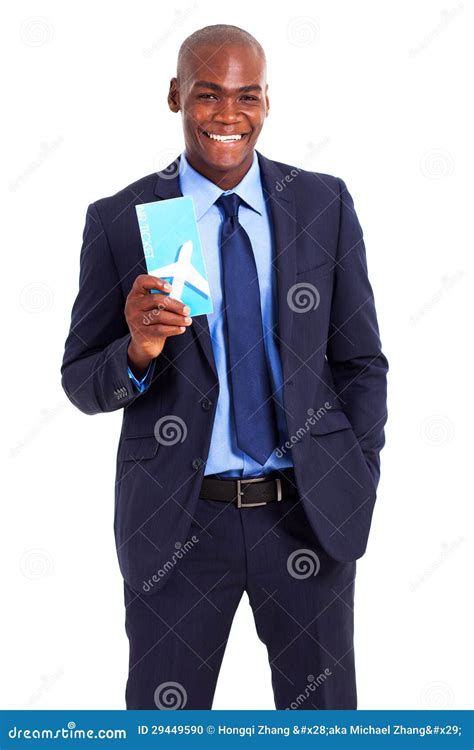 Businessman Air Ticket Stock Photo Image Of Businessperson 29449590