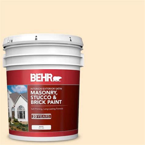 BEHR 5 Gal YL W02 Spanish Lace Satin Interior Exterior Masonry