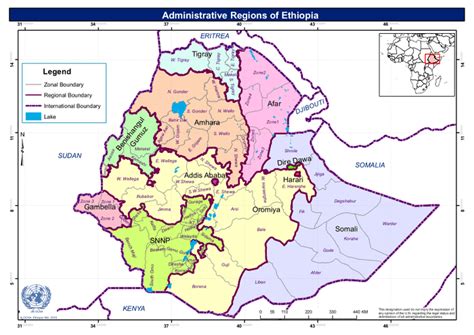 Administrative Regions of Ethiopia - Ethiopia | ReliefWeb