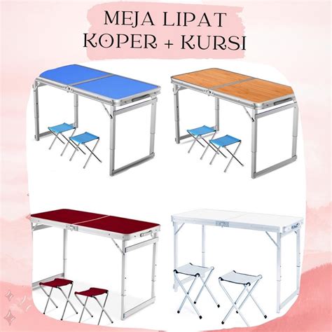 Jual Meja Lipat Meja Koper Hpl Meja Serbaguna Portable 1 Meja Lipat