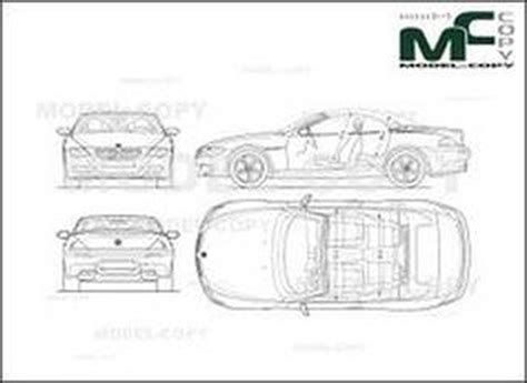 BMW M6 E63 Cabrio 2D Drawing Blueprints 30224 Model COPY Default