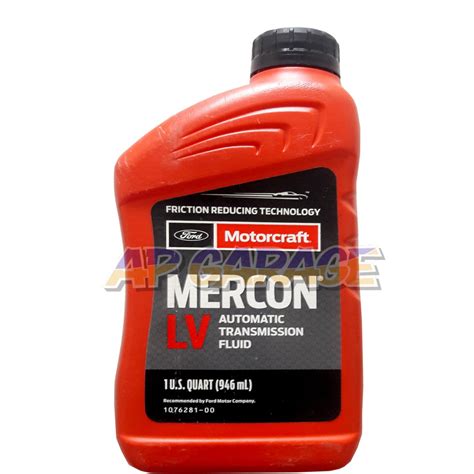 Ford Motorcraft Mercon Lv Automatic Transmission Fluid U S Quart