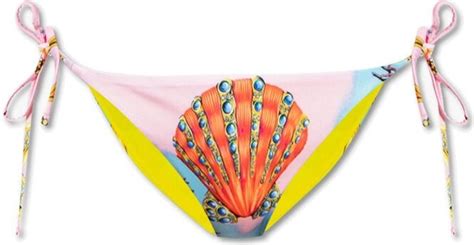 Versace Graphic Printed Tied Bikini Buttom ShopStyle Swimwear