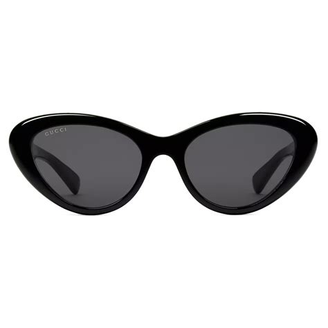 Gucci Cat Eye Frame Sunglasses Black Dark Grey Gucci Eyewear Avvenice