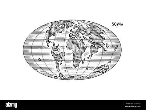 Tecniche Della Piastra Sul Pianeta Terra Pangaea Deriva Continentale