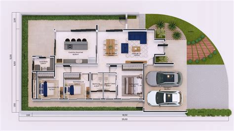 Planta De Casa De Esquina 3 Quartos Projetos De Casas Modelos De