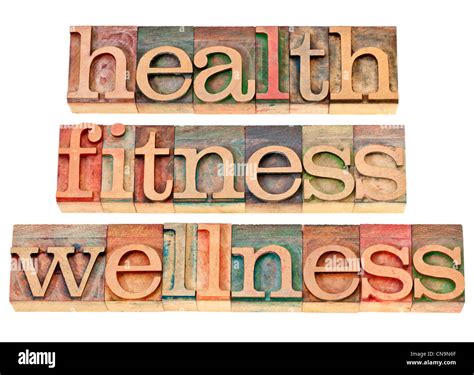 health, fitness, wellness - healthy lifestyle concept - isolated text ...