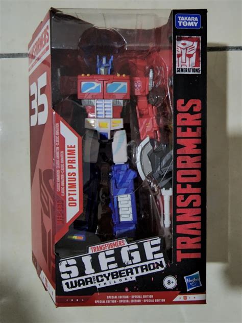 Transformers SIEGE Optimus Prime (35th Anniversary), Hobbies & Toys, Toys & Games on Carousell