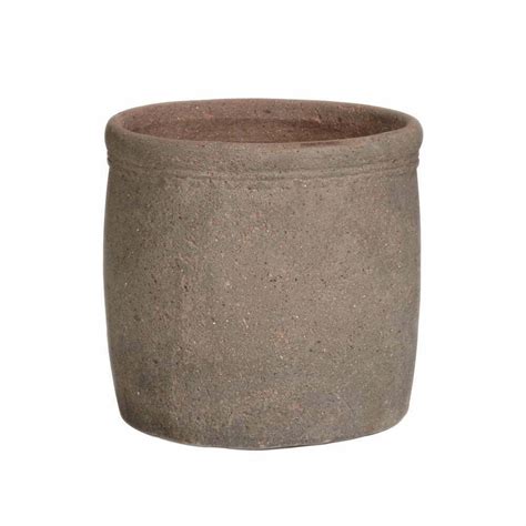 Old Stone Ribbed Cylinder Garden Pots Planters Apta