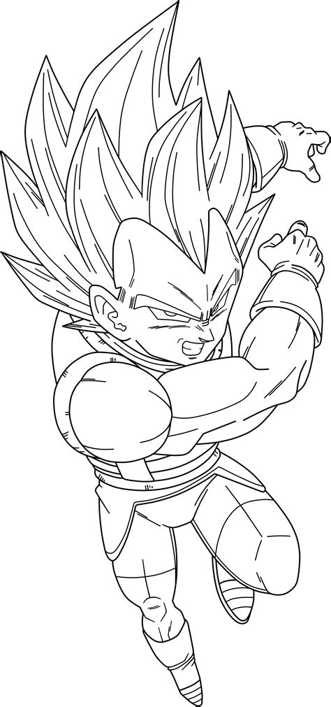 Lineart Vegeta By Vicdbz On Deviantart Dibujos De Colorear