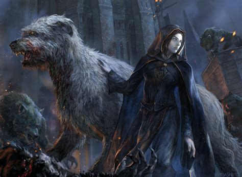Artstation Lúthien And Húan In Tol In Gaurhoth