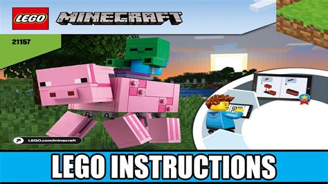 Lego Instructions Minecraft Bigfig Pig With Baby Zombie